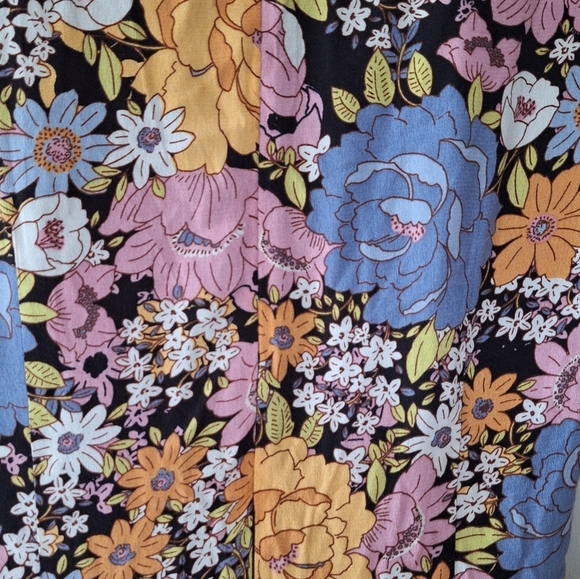 WAYF Womens Rosalind Floral Print Front Tie Midi Dress. Womens size S - Picture 7 of 9